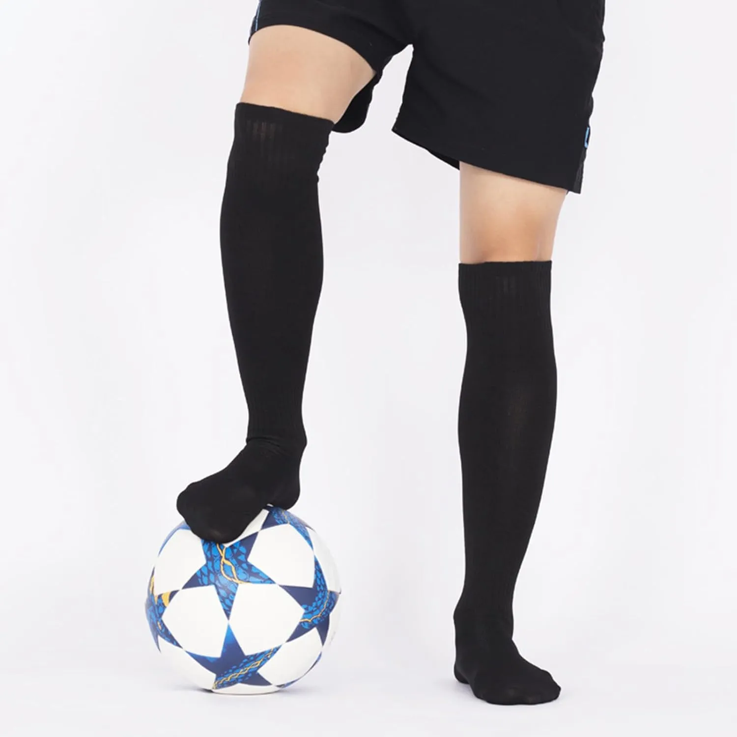10 Pairs Kids Soccer Socks Stretchy Knee High Tube Colorful Football Athletic Team Socks for Boys Girls