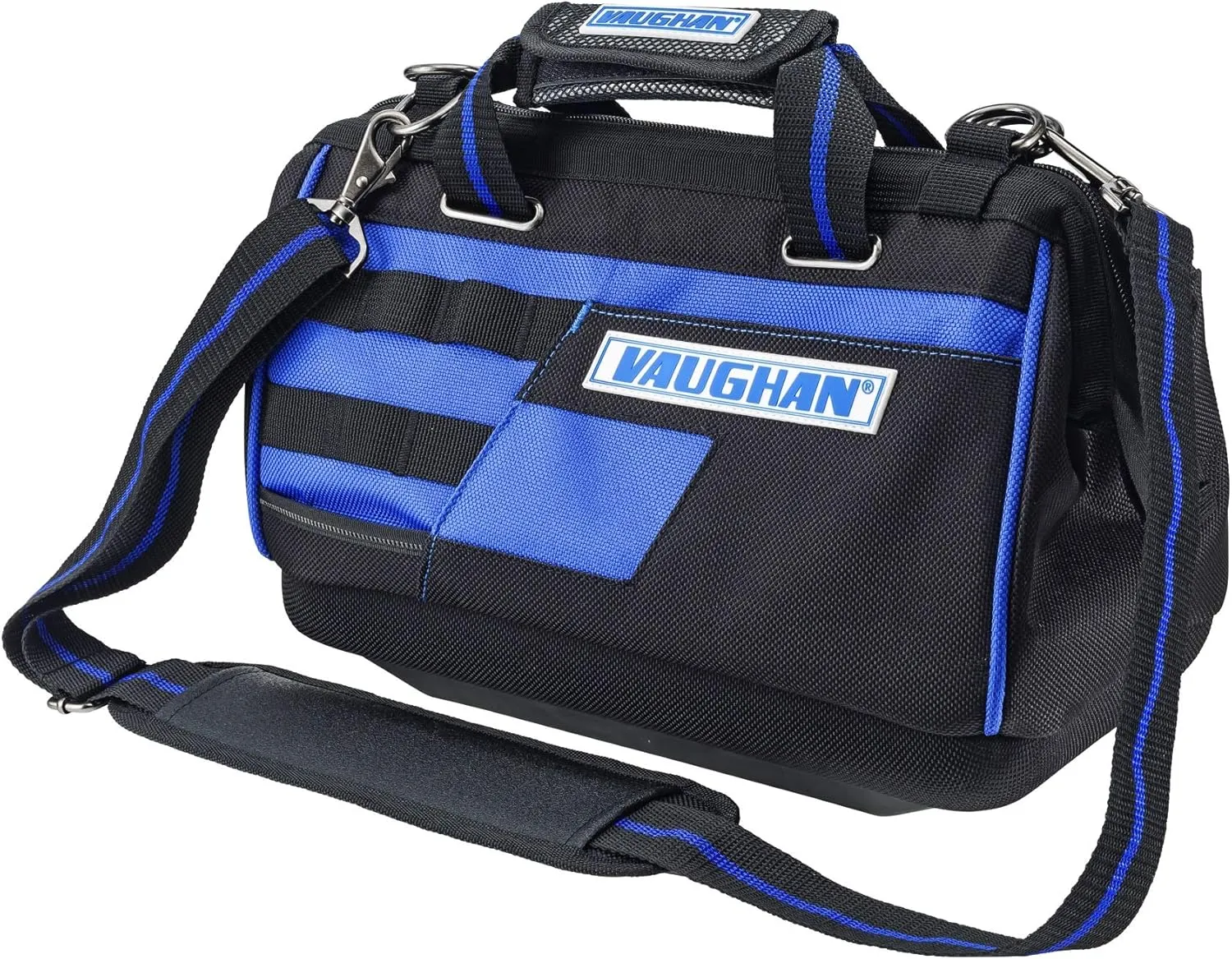 13 in. 9 Pocket Wide Mouth Tool Bag 8 Tool Loops 1200D - 240156,Blue