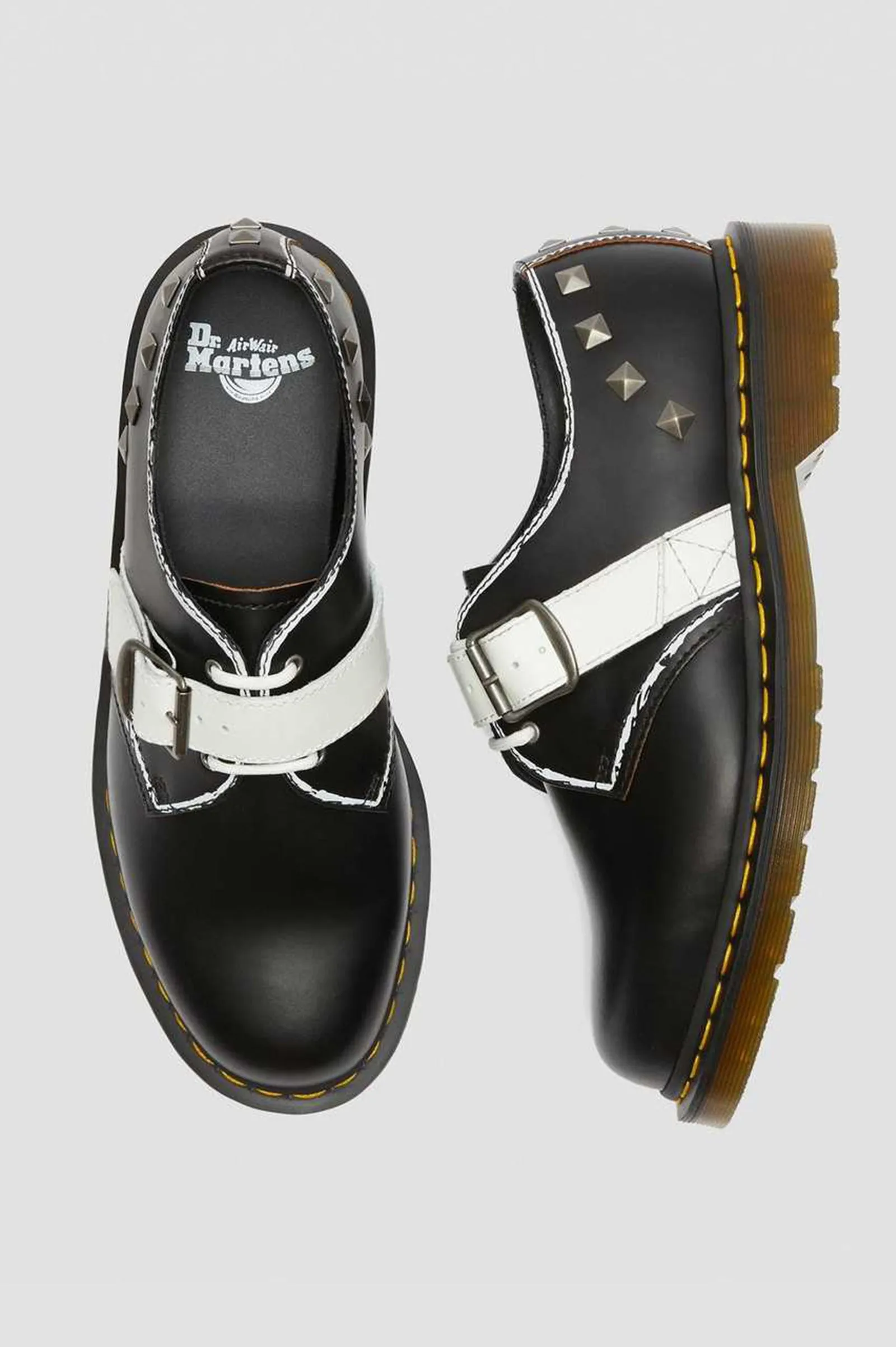 1461 ZAMBELLO STUD BLACK WHITE VINTAGE SMOOTH SMOOTH OXFORD