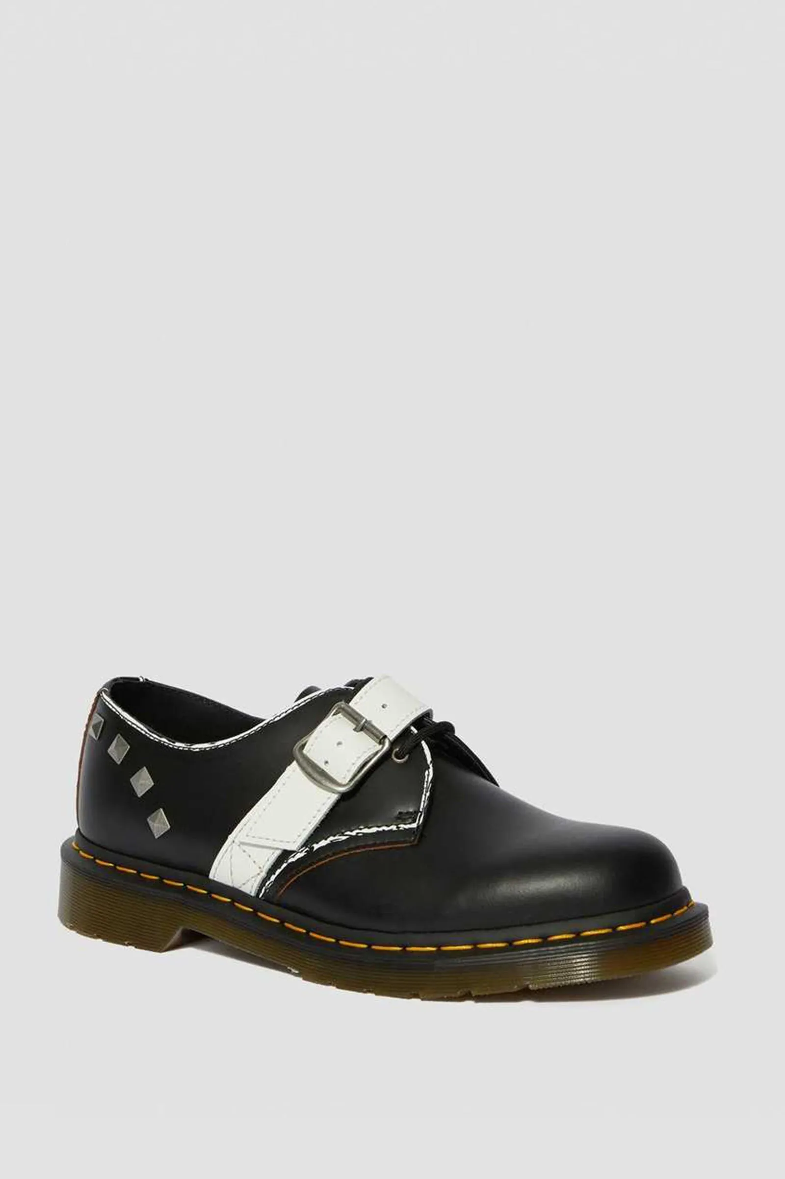 1461 ZAMBELLO STUD BLACK WHITE VINTAGE SMOOTH SMOOTH OXFORD