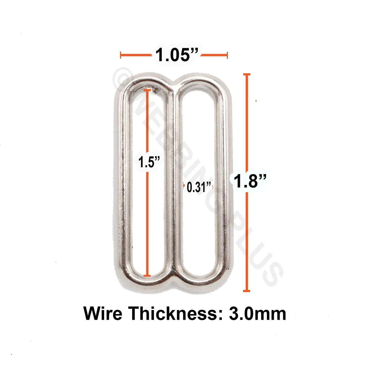 1.5 Inch Nickel Triglide Slides Wide Mouth