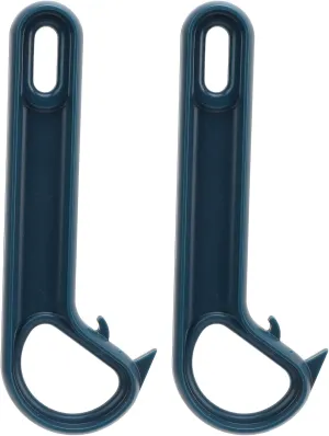 2pcs Easy Open loop Pull Can Openers, J Hook Can Opener Pull Tab No Slip Ergonomic Grip Jars Can Lid Lifter Manual loop Top Soda Tin Bottle Opener Tool (Blue)