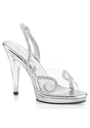 4 1/2" Heel, 1/2" PF Slingback Sandal w/ AB RS/Gray