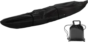 420D Fully Wrapped Canoe Cover with Storage Bag UV Resistant Canoe Cover for Indoor/Outdoor Storage(Black,13FT)