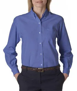 58800 Van Heusen Ladies' Classic Long-Sleeve Oxford English Blue