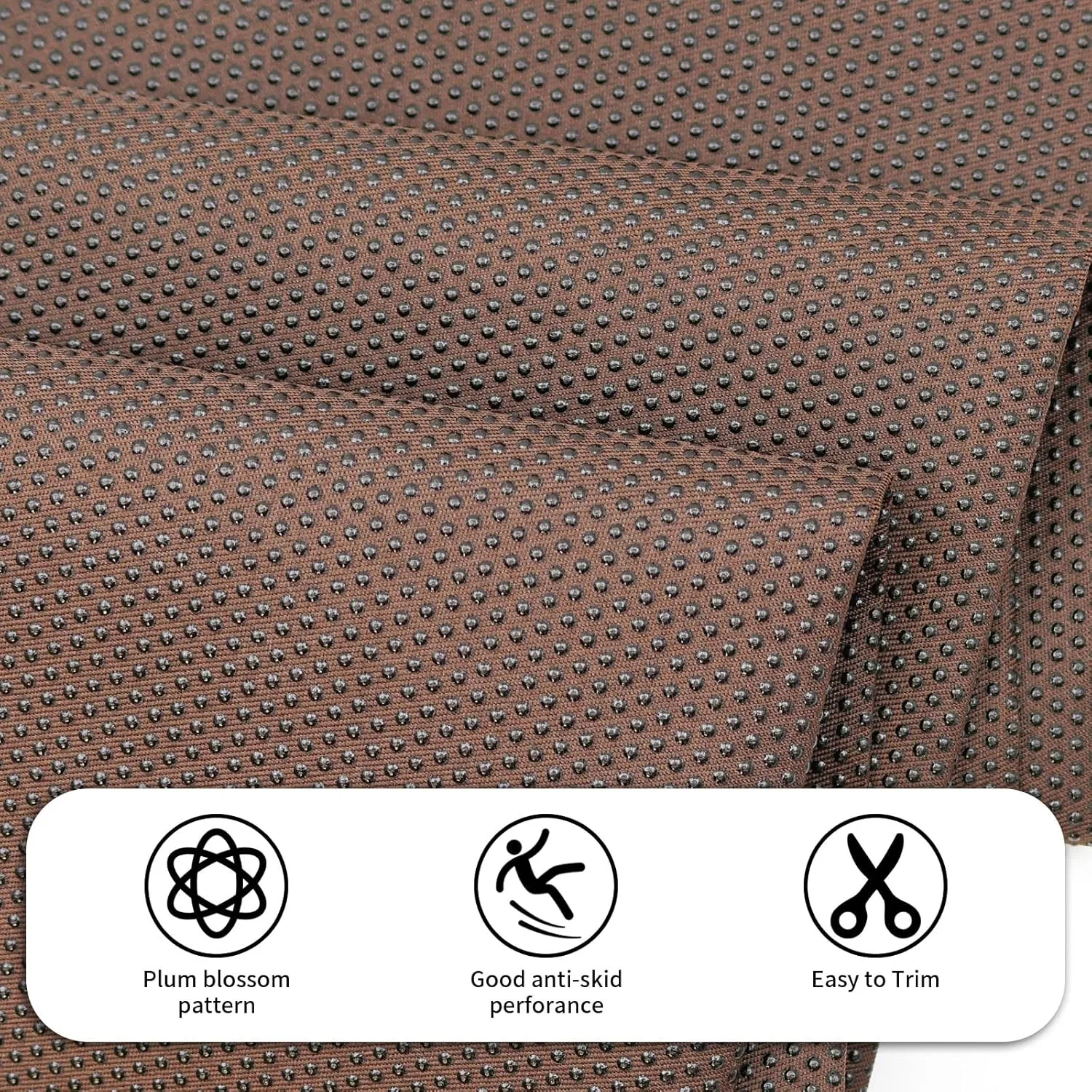 58x78 Inches Antislip Cloth, Vinyl Primary Cloth Backing Fabric, Rug Backing Fabric & Rug Making Supplies Tufting Gun Cushion Punch Needle (Brown)