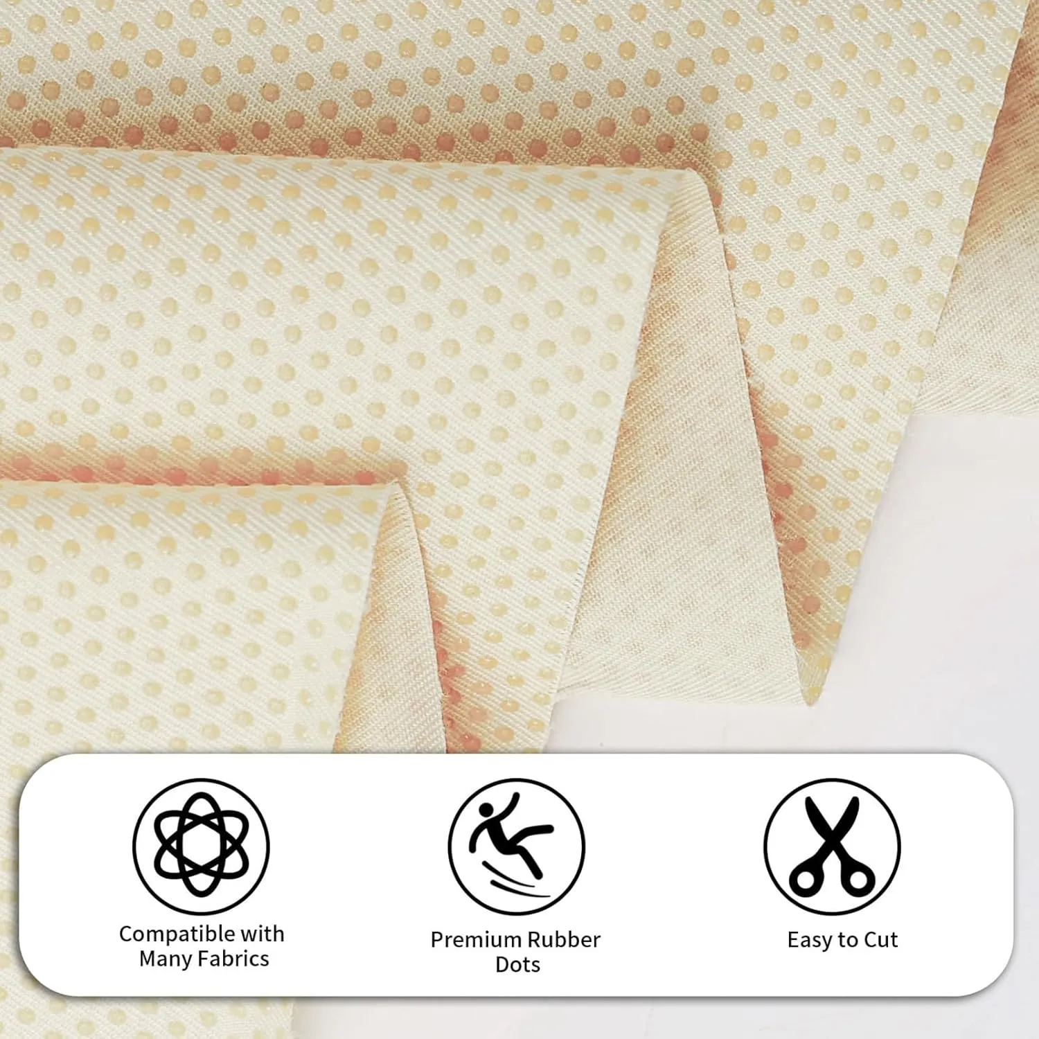 58x78 Inches Antislip Cloth, Vinyl Primary Cloth Backing Fabric, Rug Backing Fabric & Rug Making Supplies Tufting Gun Cushion Punch Needle (White)