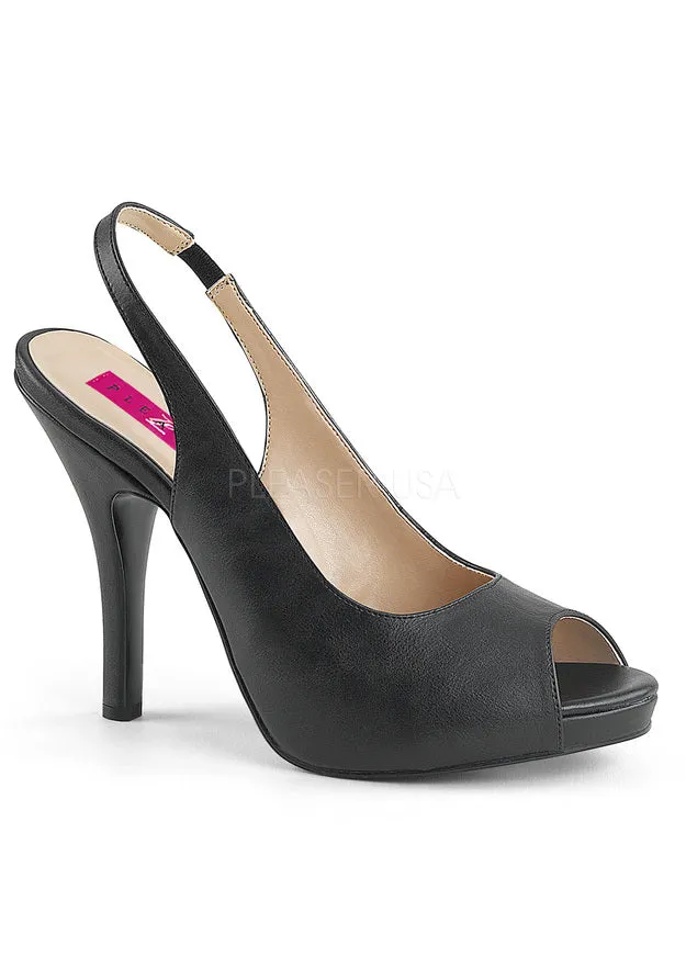 5" Heel, 1/2" PF Peep Toe Slingback Sandal