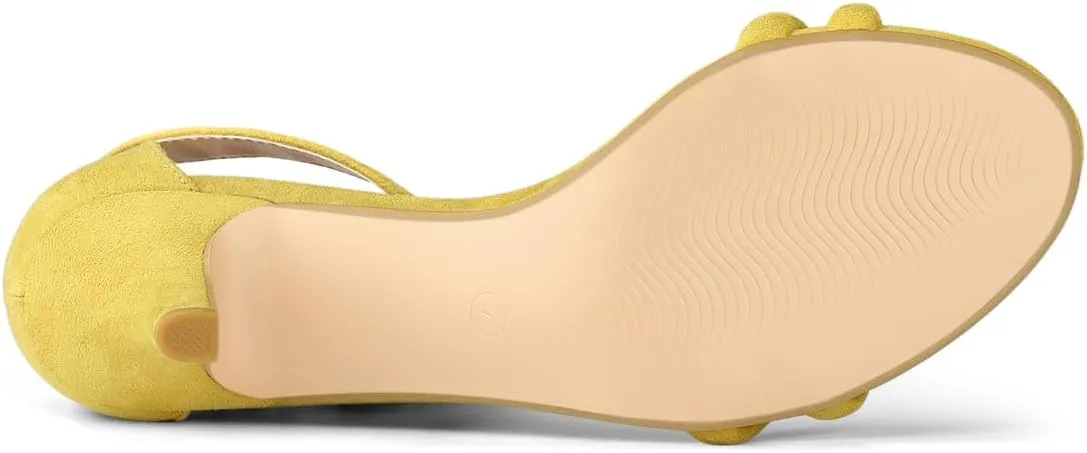 Allegra K Women's Kitten Heel Ankle Strap Sandals Shoes