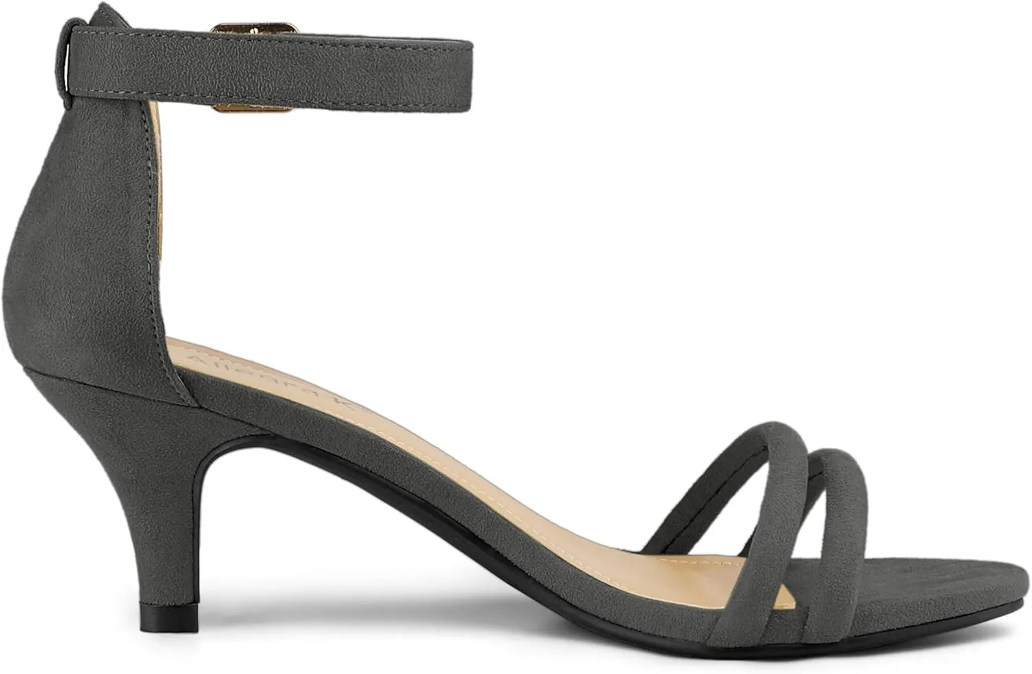 Allegra K Women's Kitten Heel Ankle Strap Sandals Shoes