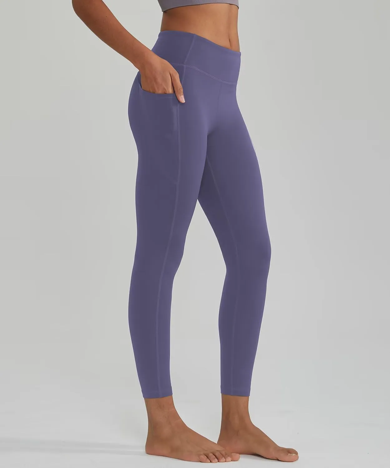 ALONG FIT High Waisted Leggings with Pockets, Tummy Control Workout Leggings for Women 25’’ Soft Yoga Pants Gym Sport Lounge