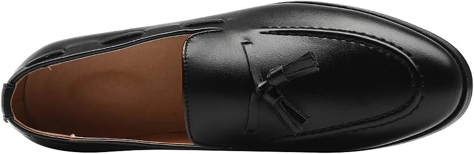 ANUFER Men's Classic British Style Tassel Loafers Lightweight Moccasin Slippers