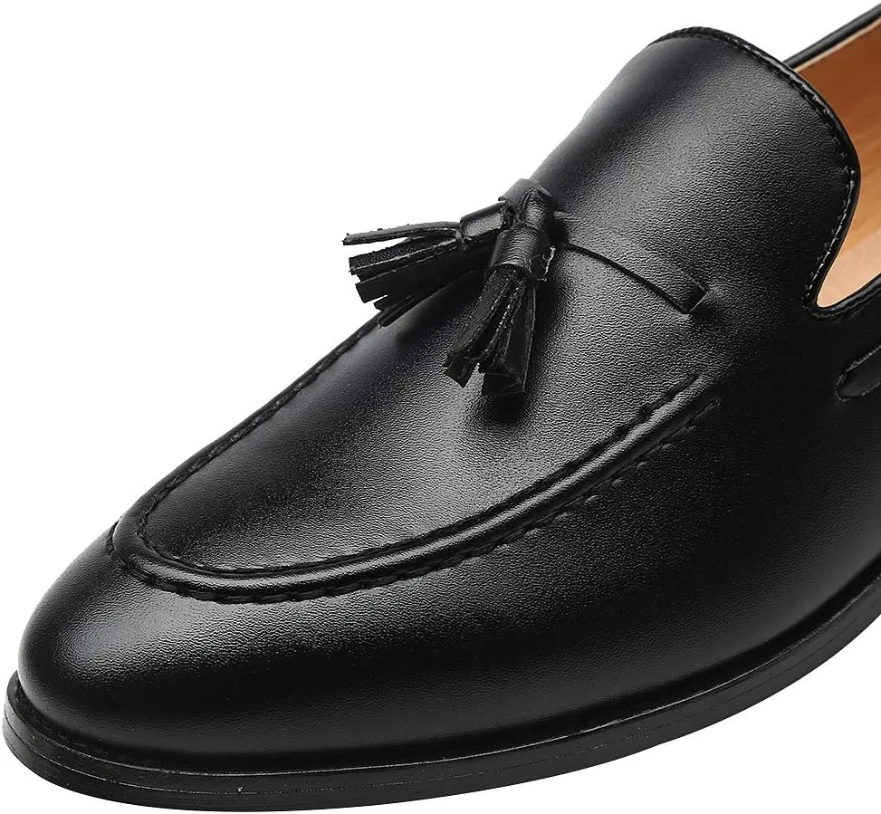 ANUFER Men's Classic British Style Tassel Loafers Lightweight Moccasin Slippers