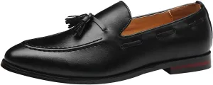 ANUFER Men's Classic British Style Tassel Loafers Lightweight Moccasin Slippers