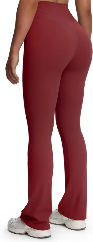 Aoxjox Flare Leggings for Women Trinity Tummy Control High Waisted Wide Leg Yoga Pants 29"/31"/33"