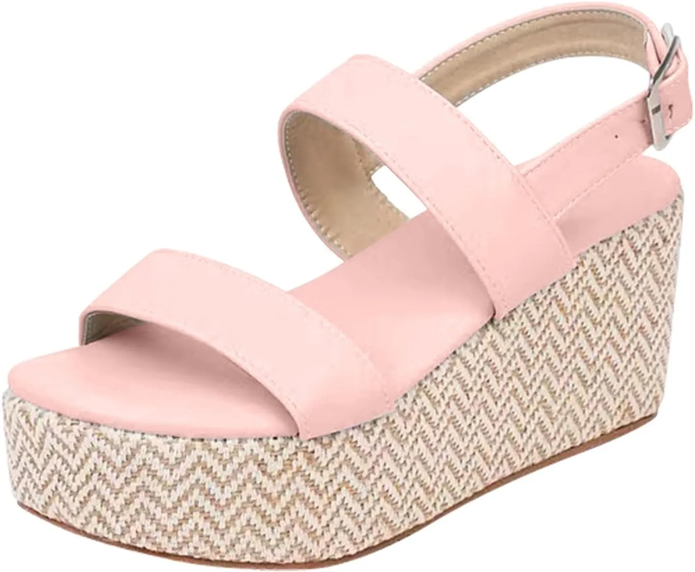 Bamboo Store Sandals for Women Size 8.5 Wide Women Sandals Wedge Low Heel Roman Wedge Ladies Fashion Elastic Strap Carved