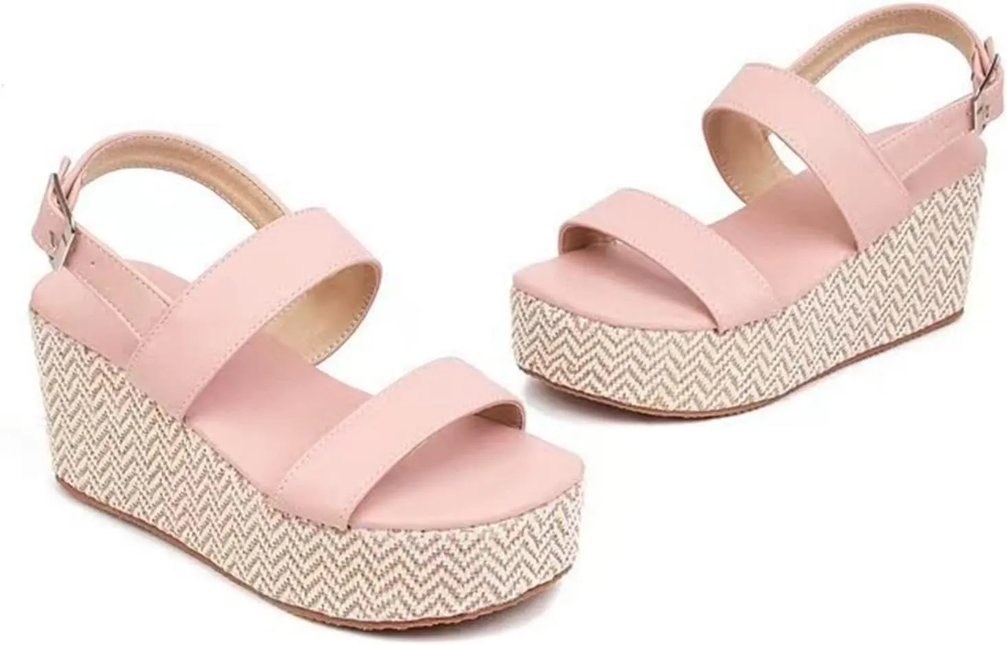 Bamboo Store Sandals for Women Size 8.5 Wide Women Sandals Wedge Low Heel Roman Wedge Ladies Fashion Elastic Strap Carved