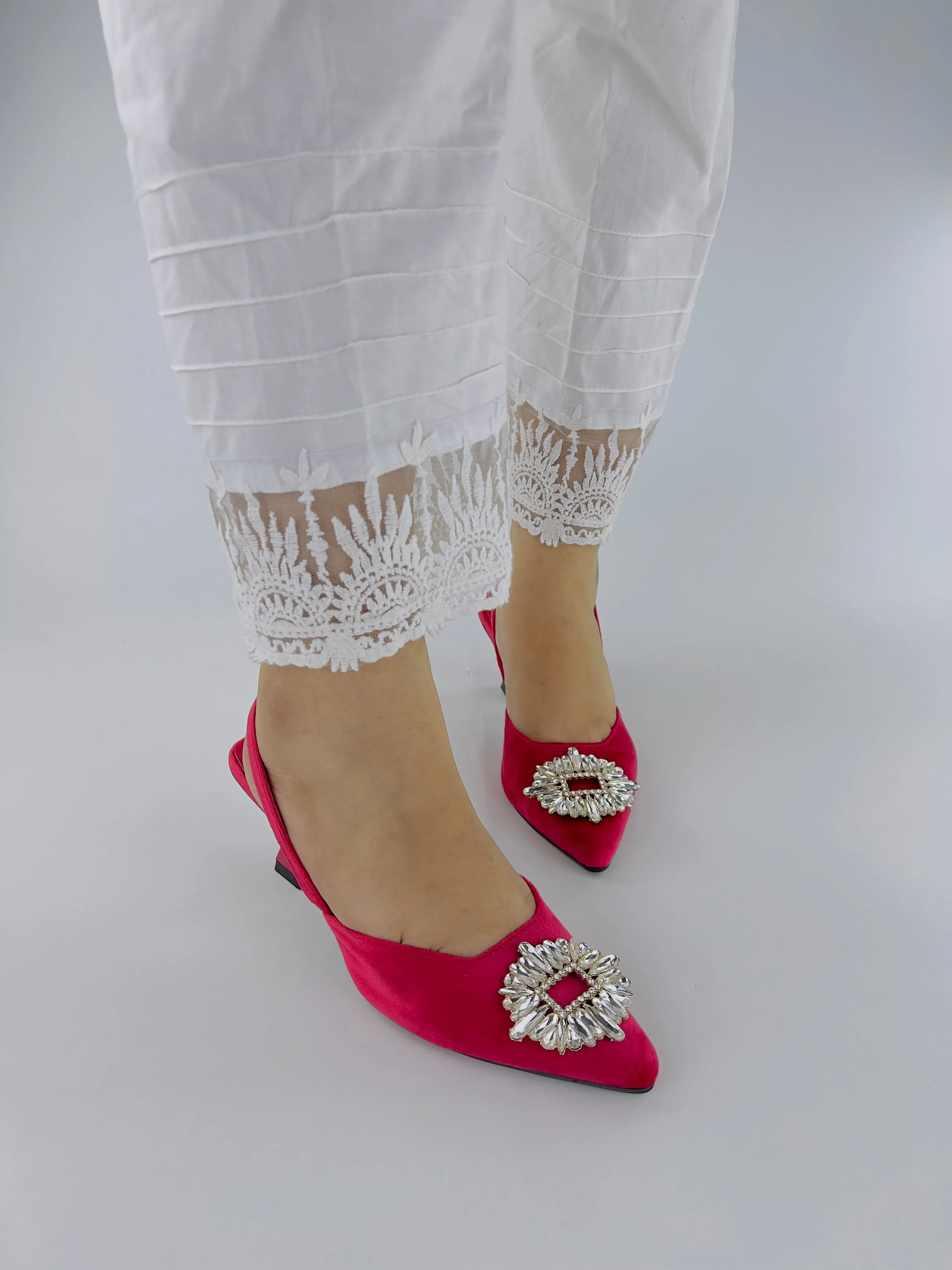 Barbie Pink Diamond Brooch Rhinestone Bow Heels-11083