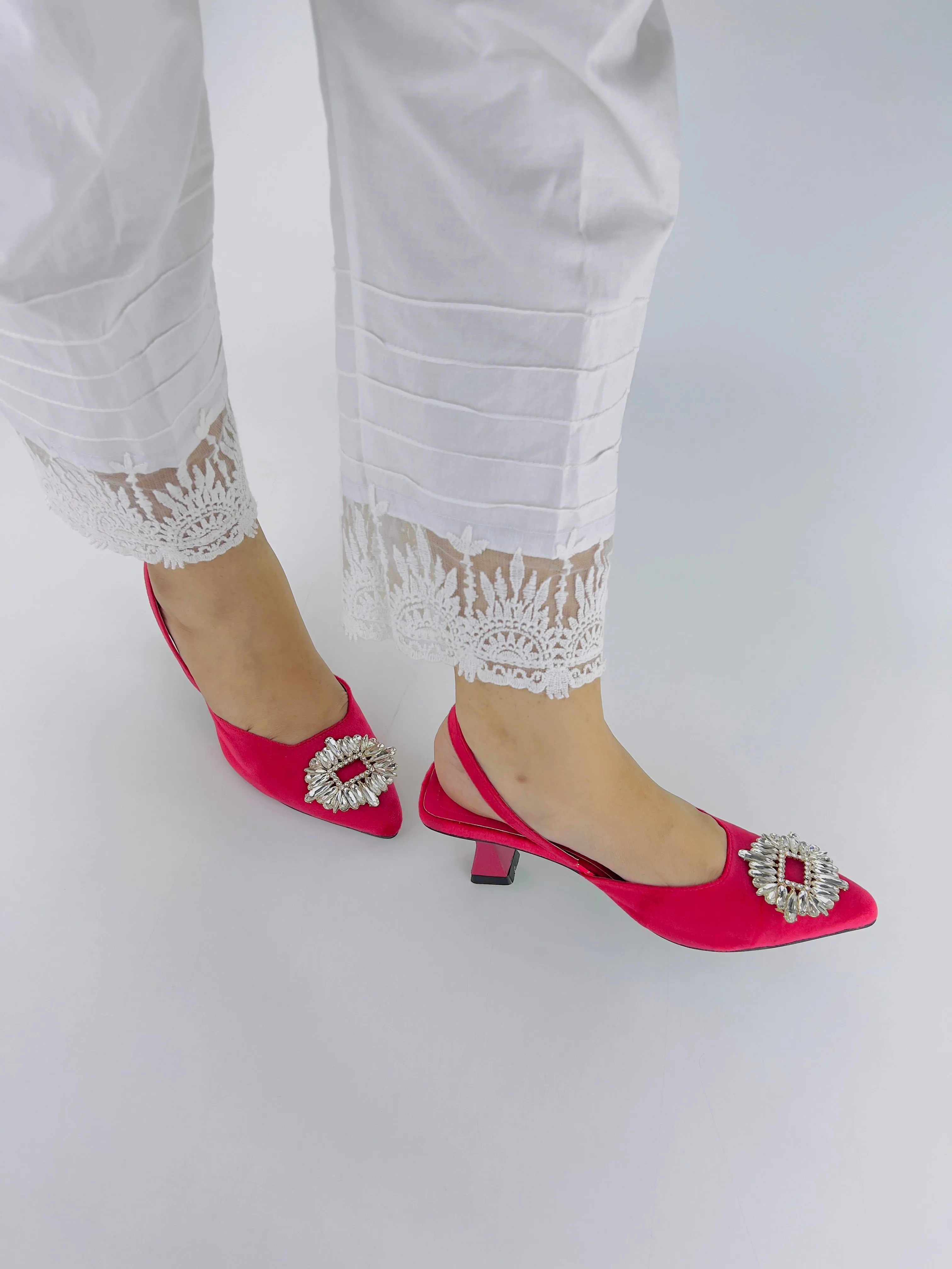 Barbie Pink Diamond Brooch Rhinestone Bow Heels-11083