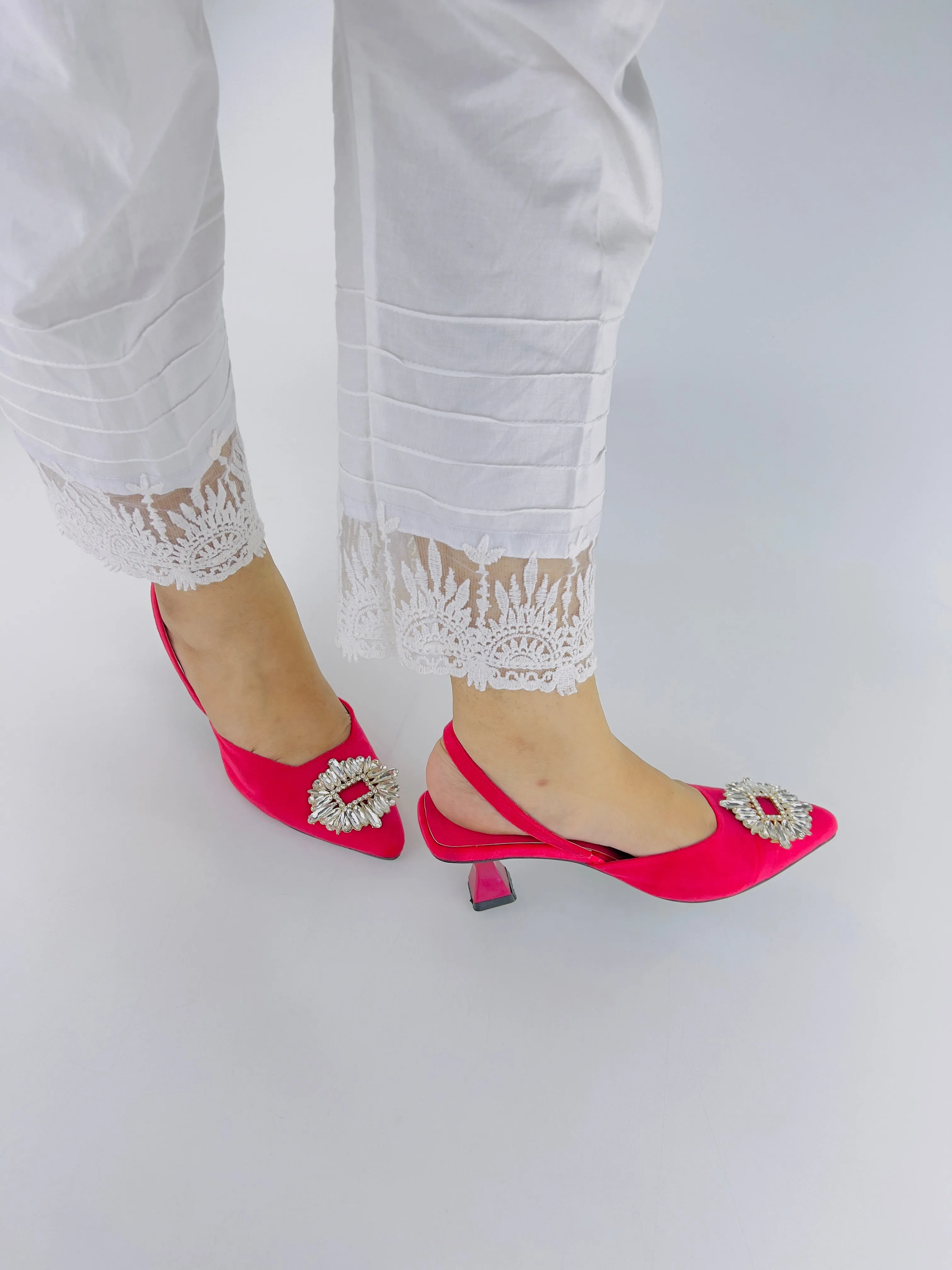 Barbie Pink Diamond Brooch Rhinestone Bow Heels-11083