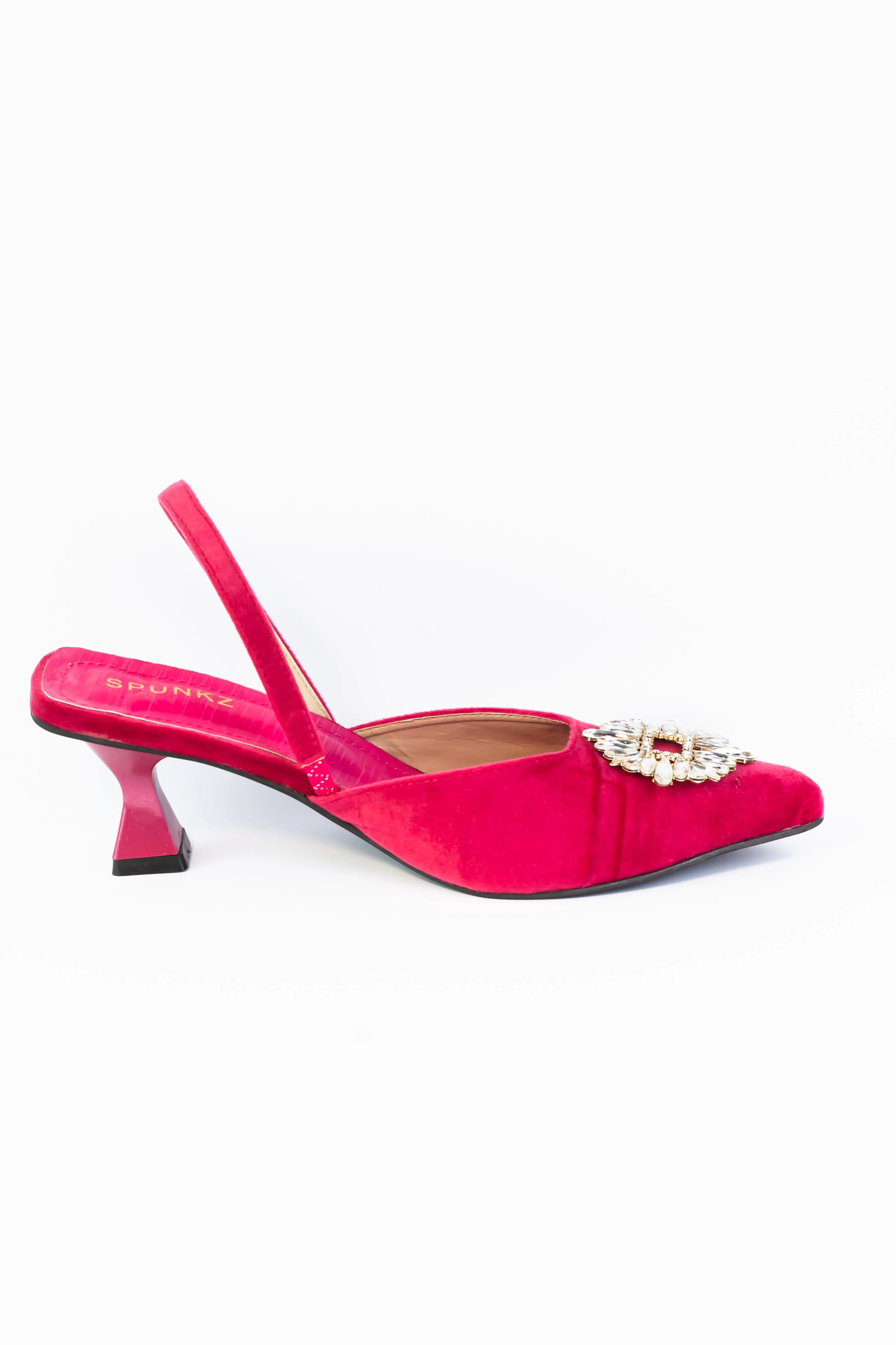 Barbie Pink Diamond Brooch Rhinestone Bow Heels-11083