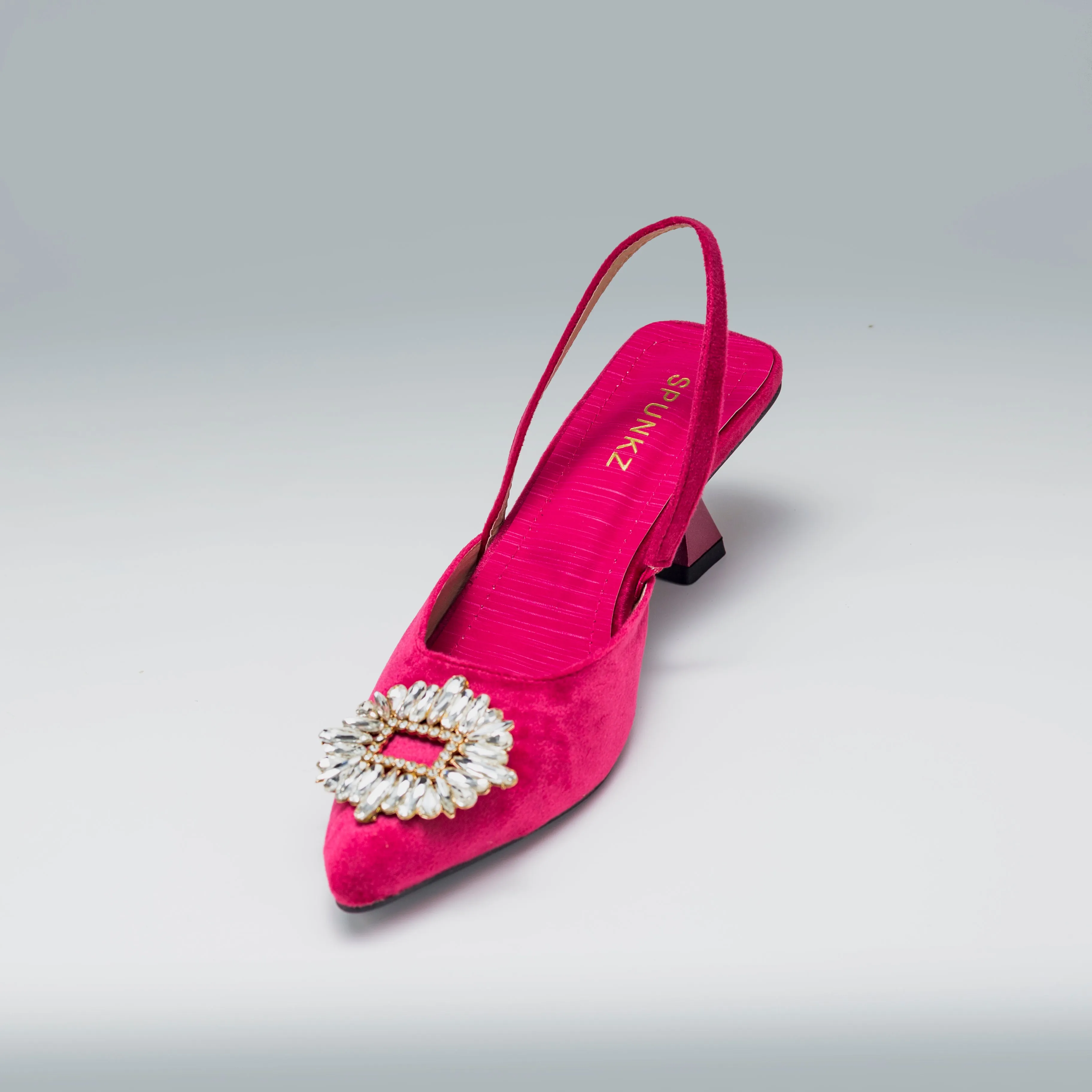 Barbie Pink Diamond Brooch Rhinestone Bow Heels-11083