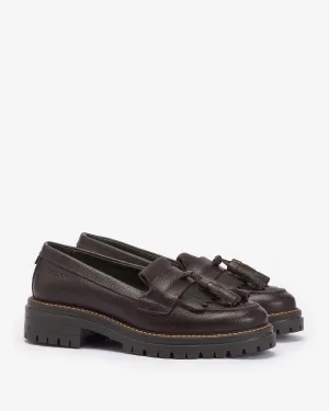 Barbour Dolores Womens Tassel Trim Loafers
