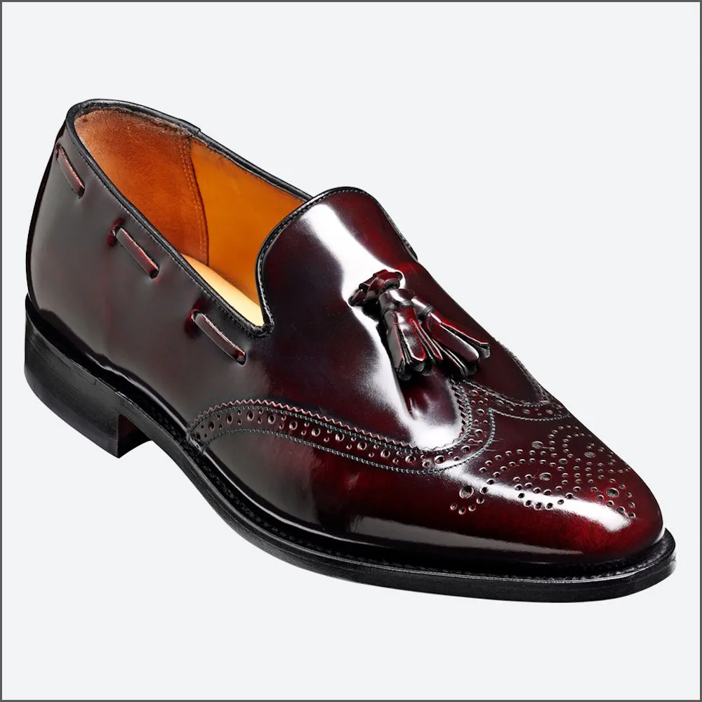 Barker Clive Burgundy Hi-Shine Loafer@