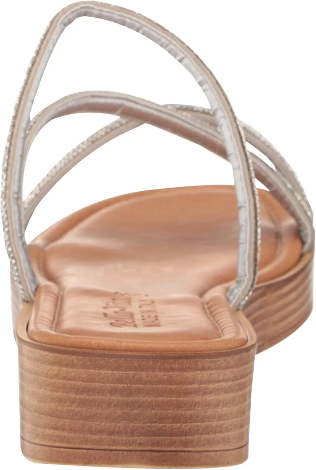 Bella Vita Women's Ona-Italy Sparkle Slide Flat Sandal