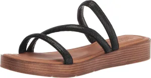 Bella Vita Women's Ona-Italy Sparkle Slide Flat Sandal