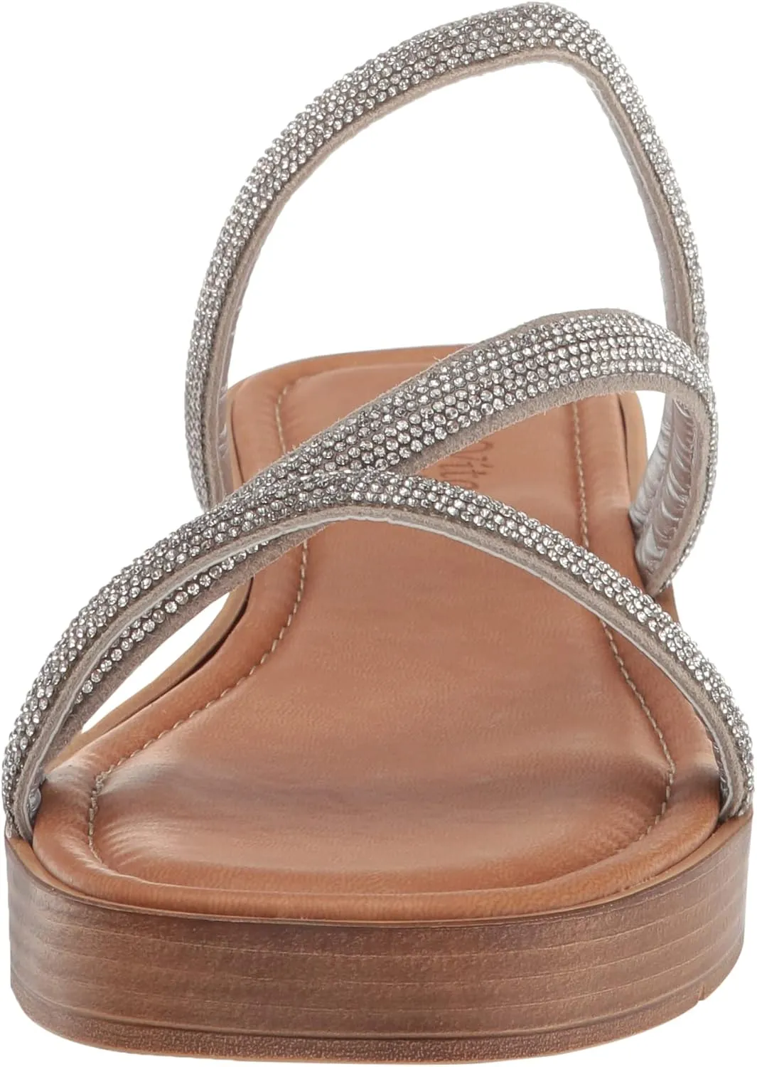 Bella Vita Women's Ona-Italy Sparkle Slide Flat Sandal