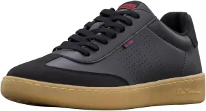 Ben Sherman Mens Glasgow Lace Up Sneakers Shoes Casual - Black