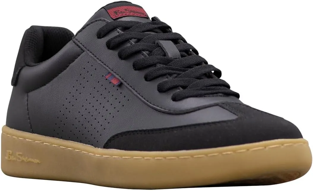 Ben Sherman Mens Glasgow Lace Up Sneakers Shoes Casual - Black