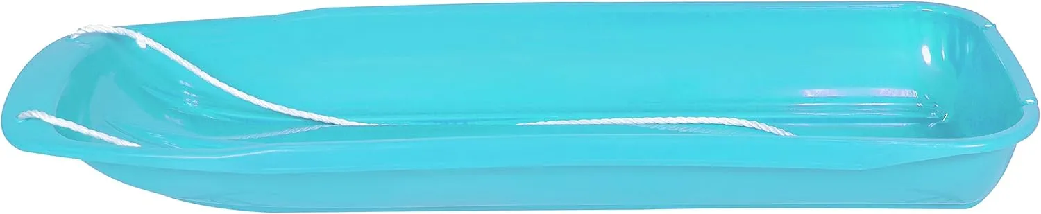 Best Choice Products 48in Kids Plastic Toboggan Snow Sled w/Pull Rope