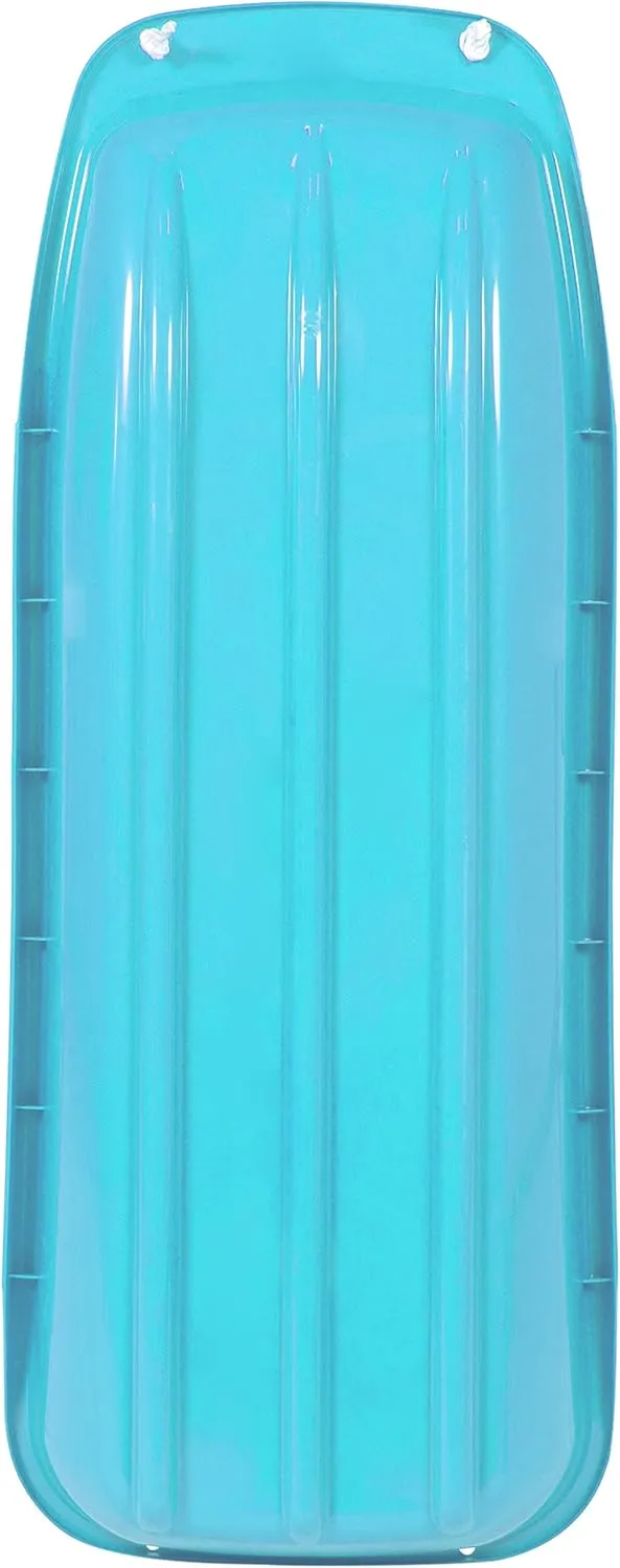 Best Choice Products 48in Kids Plastic Toboggan Snow Sled w/Pull Rope