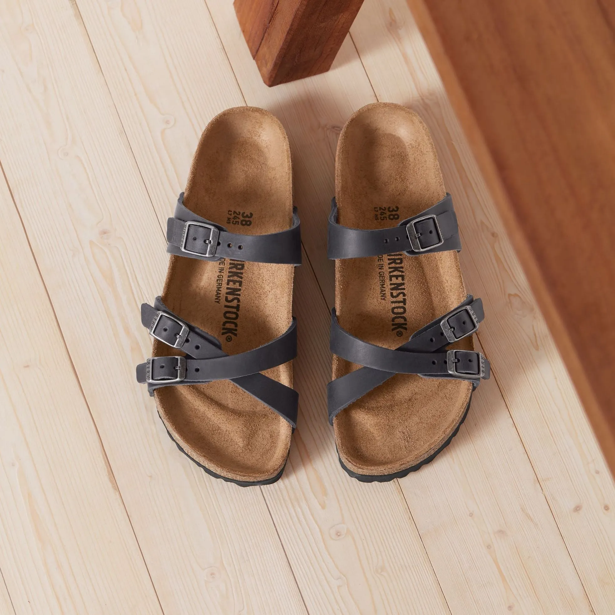 Birkenstock Franca black oiled leather
