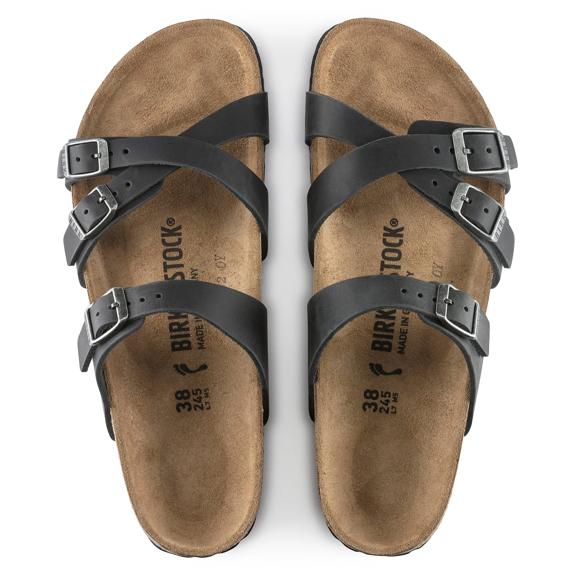 Birkenstock Franca black oiled leather