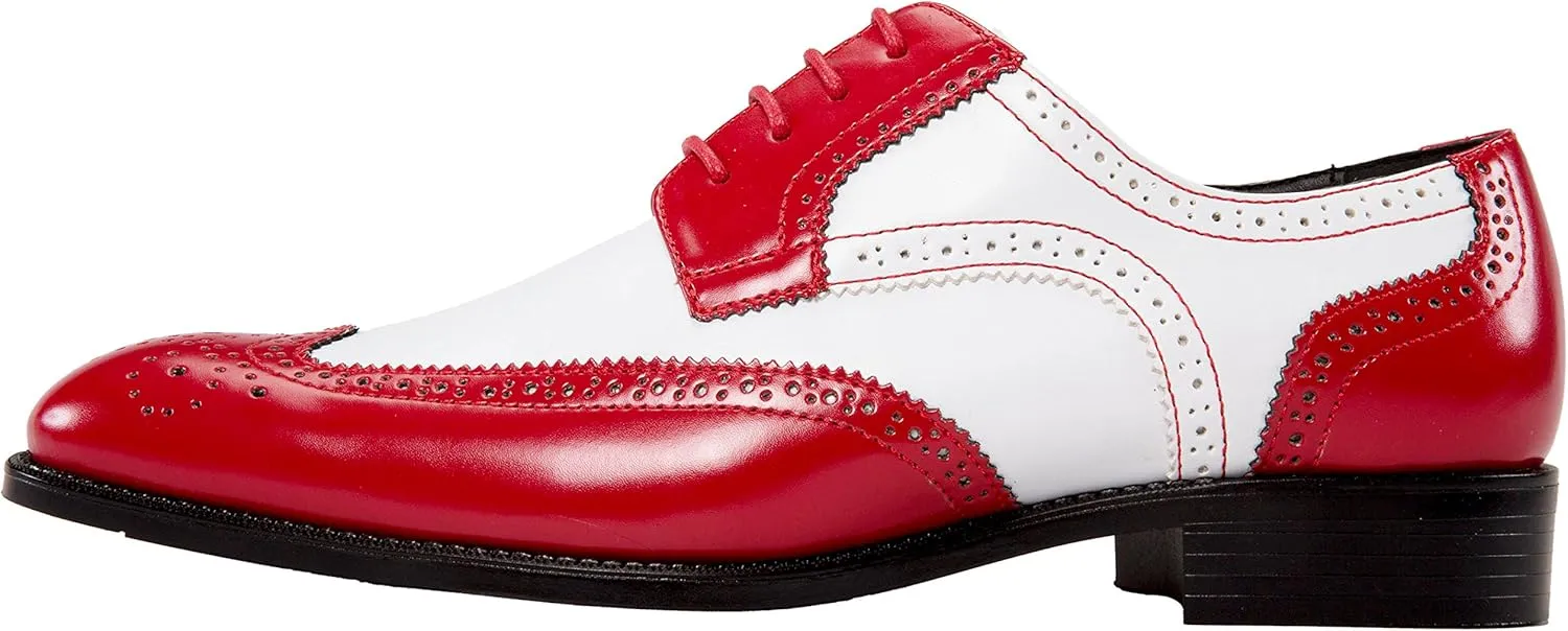 Bolano Elwyn, Men's Dress Shoes - Oxford & Wingtip - Spectator Two-Tone, Lace Up, Brogue Formal Shoes