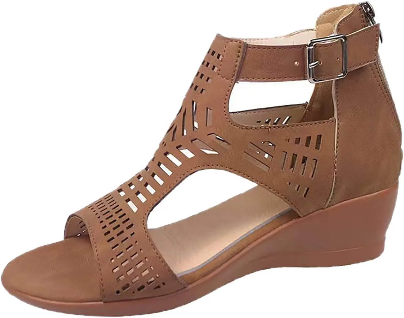 Born Shoes for Women Sandals Toe Ladies For Women Wedges Fashion Out Shoes Hollow Sandals Peep Women Shoes Heels Sandals