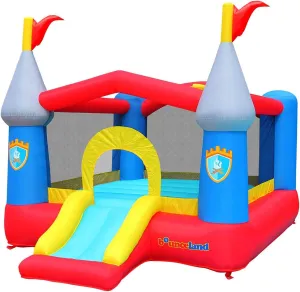 Bounceland Bounce House Castle with Basketball Hoop Inflatable Bouncer, Fun Slide, Safe Entrance Opening, UL Certified Strong Blower Included, 12 ft x 9 ft x 7 ft H