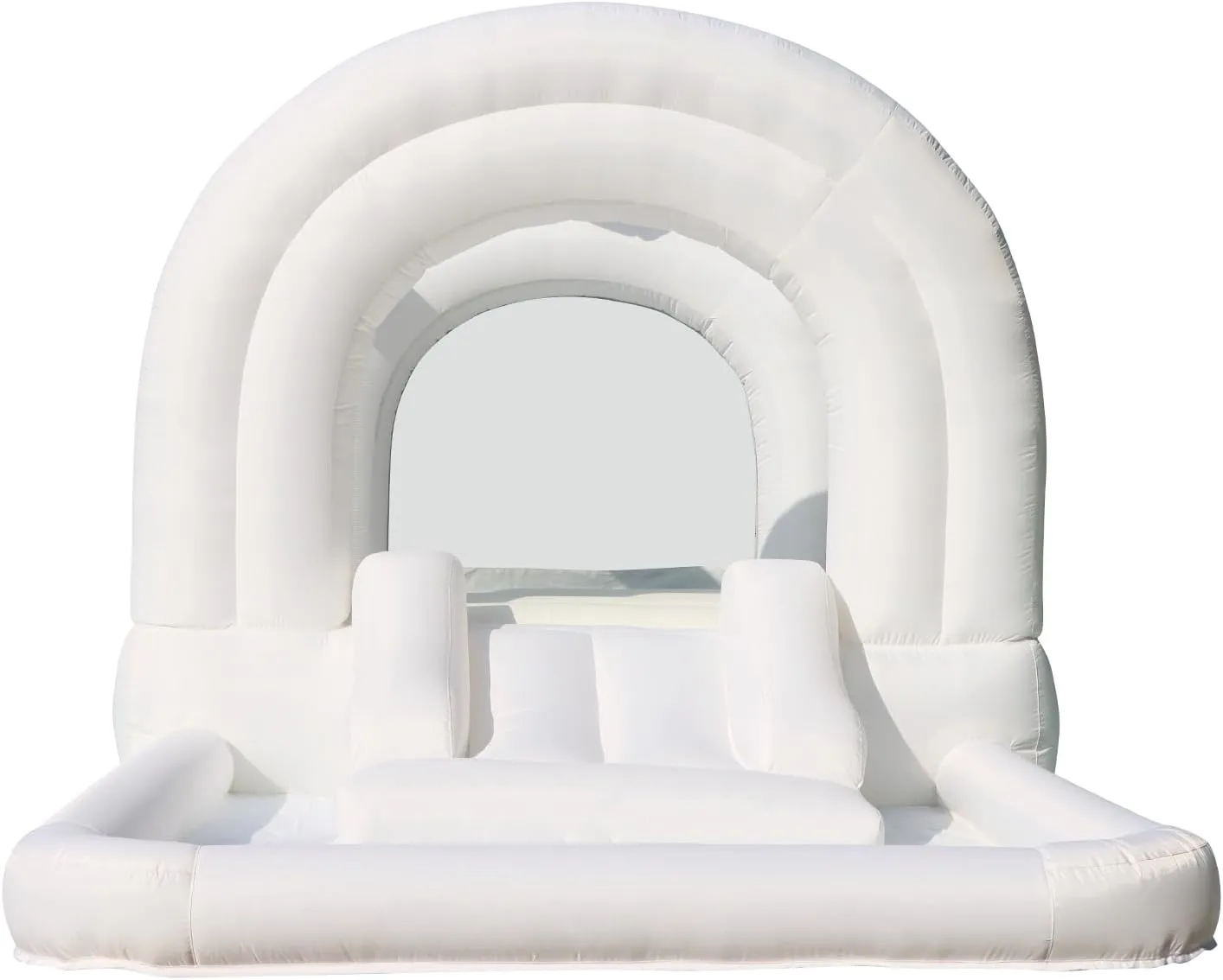 Bounceland Daydreamer Cloud Bounce House w/Ball Pit, Neutral Bouncer with Slide, 11.8 ft L x 6.9 ft W x 5.9 ft H, UL Blower Included, Basketball Hoop, 30 Pastel Plastic Balls, Trendy Bouncer for Kids