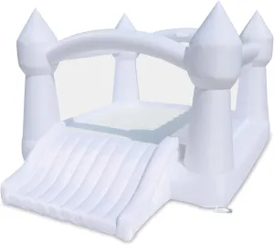 Bounceland Party Castle Daydreamer Cloud Bounce House, 16.4 ft L x 13.1 ft W x 9.3 ft H, Basketball Hoop, UL Strong Blower Included, Trendy Pastel Color, Fun Slide & Bounce Area, Castle Theme for Kids