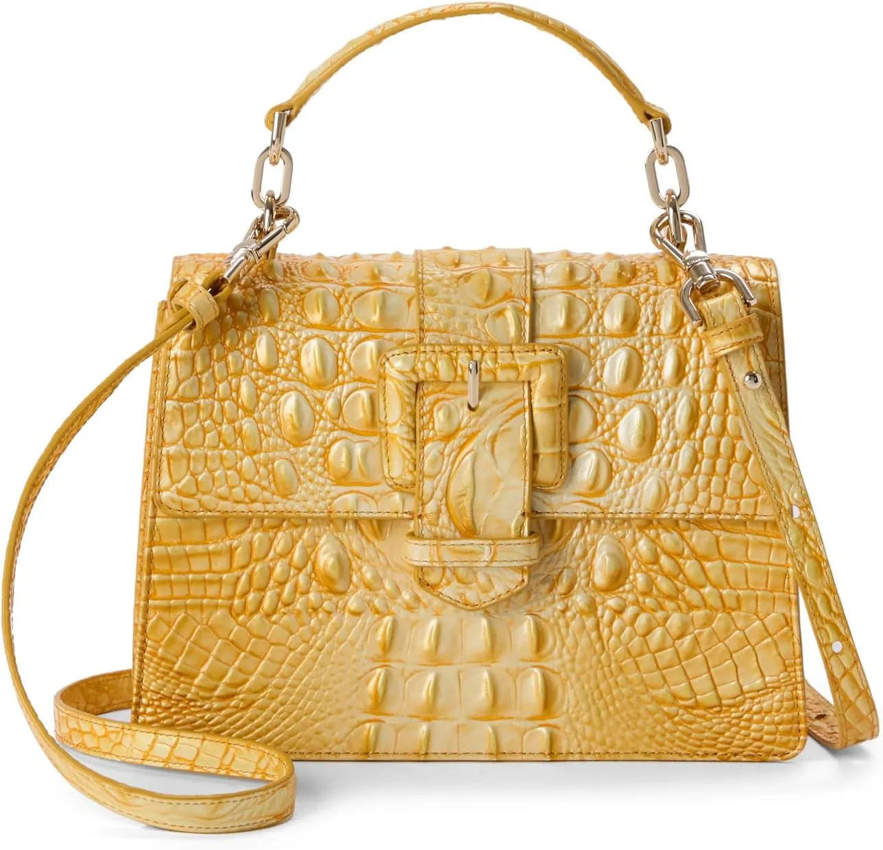 BRAHMIN Small Hallie - Lemon Drop Melbourne