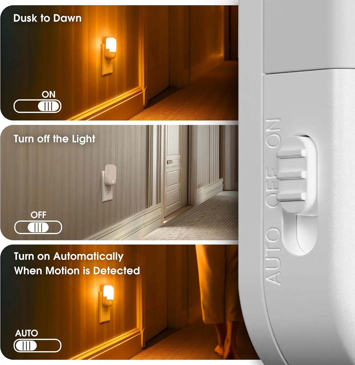 Briignite Amber Yellow Motion Sensor Night Light, Night Light, Dusk to Dawn Night Light 2Pack, Dimmable Led Night Light, Night Light for Kids, 1W Night Lights Plug into Wall for Bedroom, Bathroom