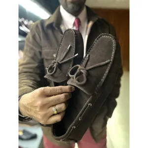 Brown Suede Superlfex Unlineddriving Tassel Loafer