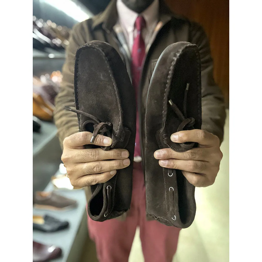 Brown Suede Superlfex Unlineddriving Tassel Loafer
