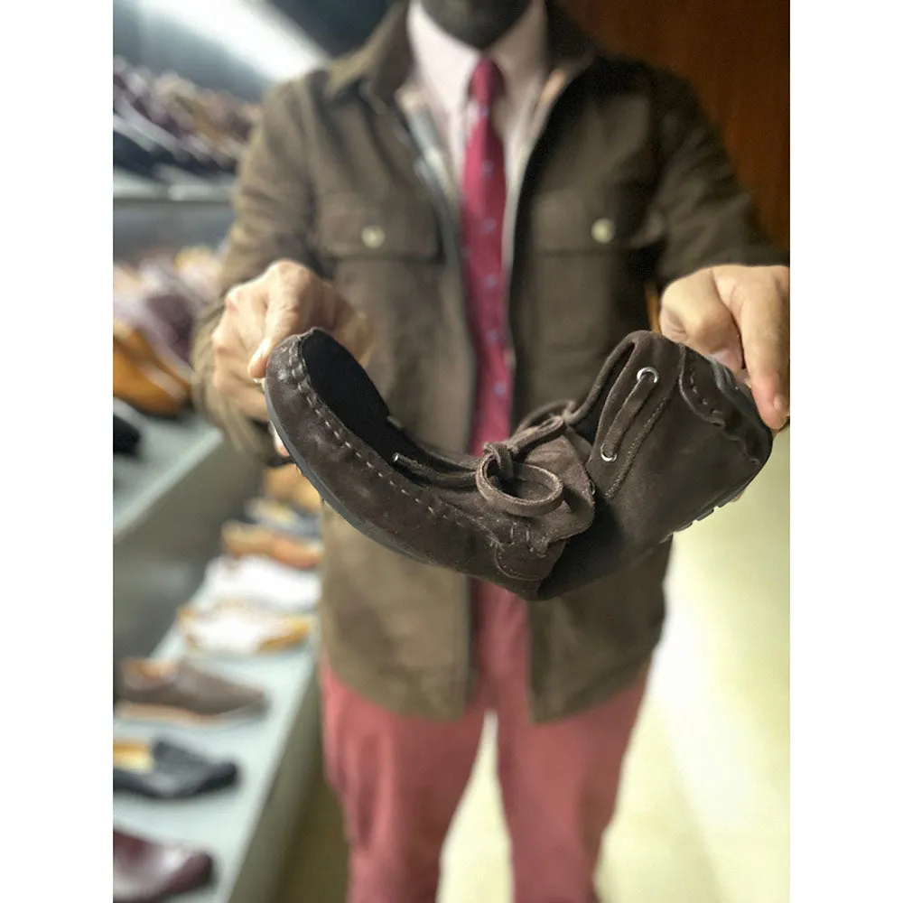 Brown Suede Superlfex Unlineddriving Tassel Loafer