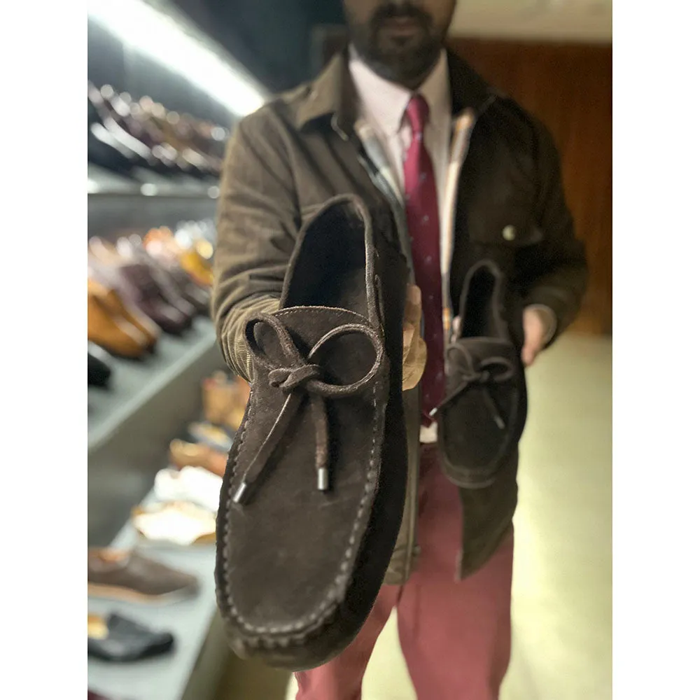 Brown Suede Superlfex Unlineddriving Tassel Loafer