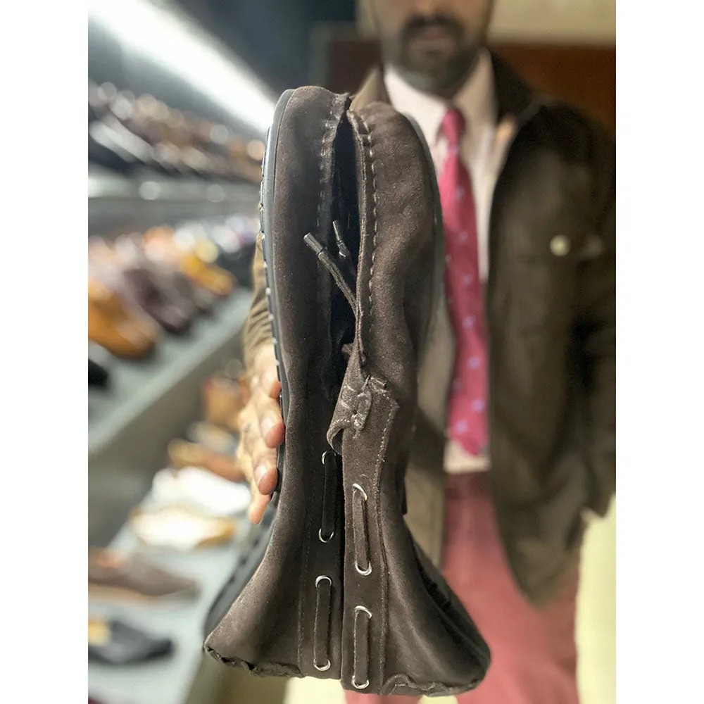 Brown Suede Superlfex Unlineddriving Tassel Loafer