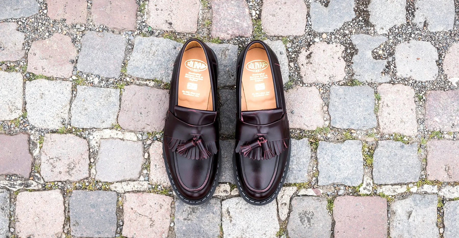 Burgundy Rub-Off Tassel Loafer